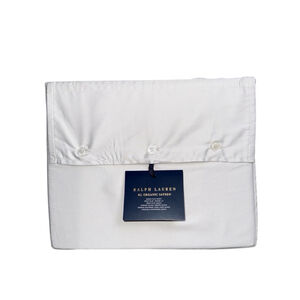NWT Ralph Lauren Organic Sateen Queen Flat Sheet Platinum Gray 624 Thread Count